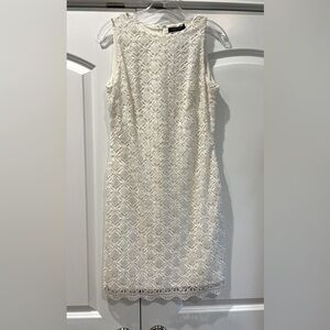 Ralph Lauren Evening Collection Cocktail Dress, Size 4, Ivory